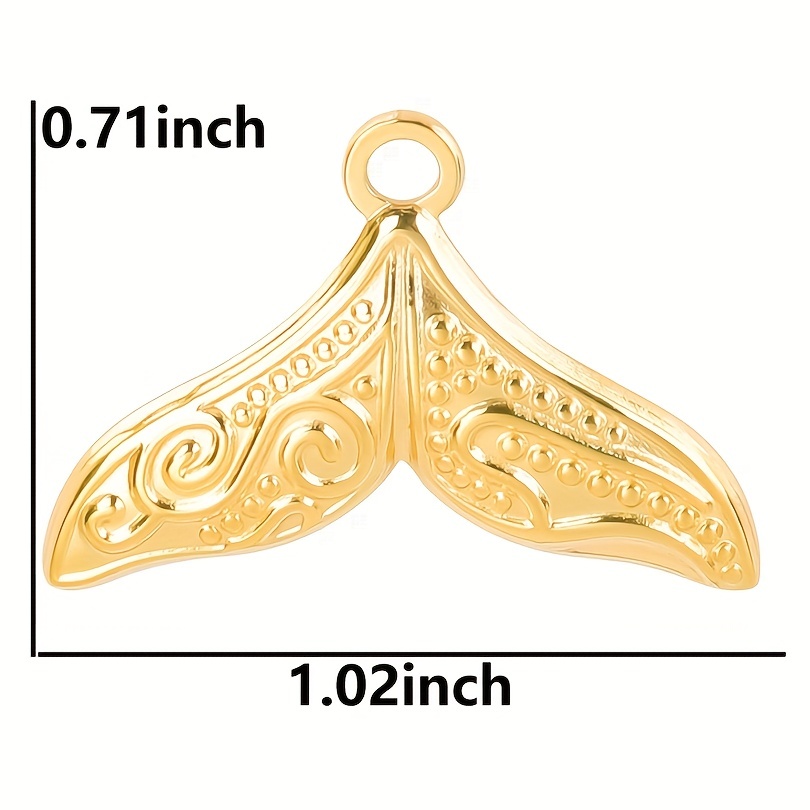 Women's 18K Plated Stainless Steel Fishtail Pendant Necklace
